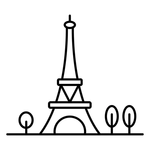 Eiffel Tower Vector Icon Can Easily Modify Edit — Stock Vector