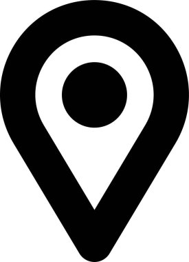 Kolayca değiştirebilen veya düzenleyebilen konum vektörü simgesi