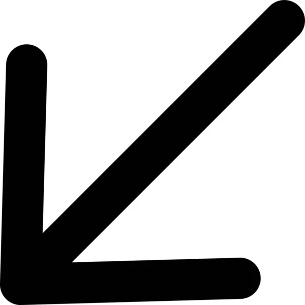 Links Unten Vektor Symbol Das Leicht Geändert Oder Bearbeitet Werden — Stockvektor