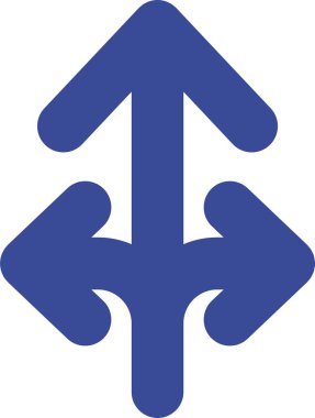 Kolayca düzenleyebilen ve düzenleyebilen Crossroad Arrow Vektör simgesi