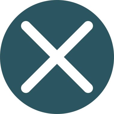 Kolayca değiştirebilen veya düzenleyebilen çapraz vektör simgesi