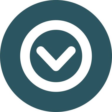 Kolayca düzenleyebilen ve düzenleyebilen Aşağı Ok Vektörü simgesi