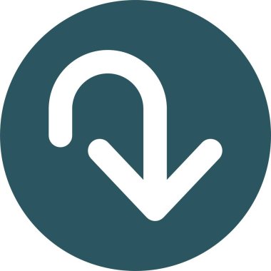 Kolayca düzenleyebilen ve düzenleyebilen Aşağı Ok Vektörü simgesi