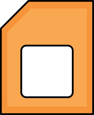 Kolayca düzenleyebilen ve düzenleyebilen Sim Kart Vektörü simgesi