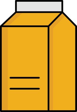 Kolayca değiştirebilen veya düzenleyebilen karton süt vektörü simgesi