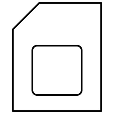 Kolayca düzenleyebilen ve düzenleyebilen Sim Kart Vektörü simgesi