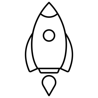 Kolayca düzenleyebilen ya da düzenleyebilen Roket Vektör simgesi