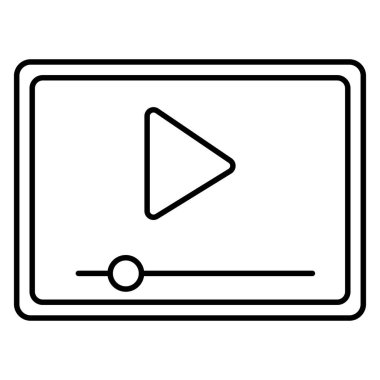 Kolayca düzenleyebilen veya düzenleyebilen Video Oynatıcı Vektör simgesi