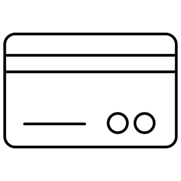 Ícone Vetor Cartão Crédito Que Pode Facilmente Modificar Editar — Vetor de Stock