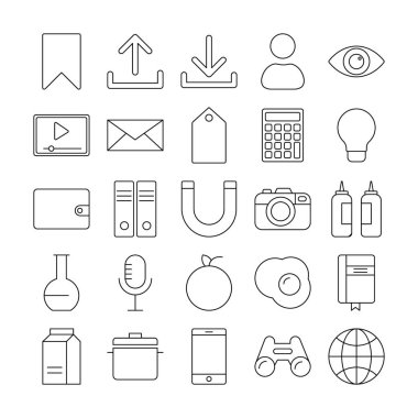 Kolayca düzenleyebilen ve düzenleyebilen Satır Vektörü simgeleri