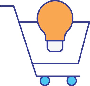 Alışveriş arabası vektör simgesi kolayca değiştirilebilir ya da düzenlenebilir