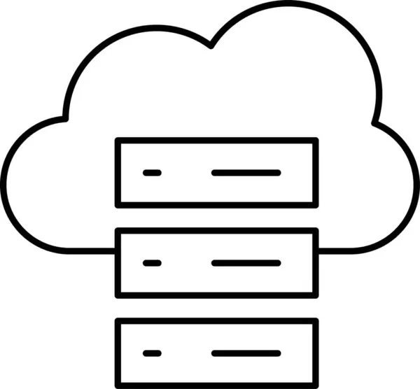 Cloud Hosting Εικονίδιο Διάνυσμα Που Μπορεί Εύκολα Τροποποιήσει Επεξεργαστεί — Διανυσματικό Αρχείο