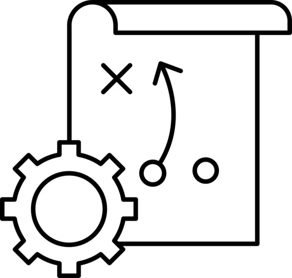 Strategie Vektor Symbol Das Leicht Geändert Oder Bearbeitet Werden Kann — Stockvektor