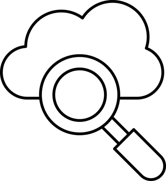 Búsqueda Nube Icono Vector Que Puede Modificar Editar Fácilmente — Archivo Imágenes Vectoriales