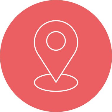 Kolayca değiştirebilen veya düzenleyebilen konum vektörü simgesi