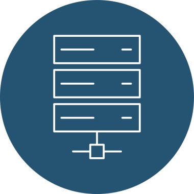 Veritabanı Sunucusu Vektör simgesi kolayca düzenleyebilir ya da değiştirebilir