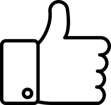 Kolayca düzenleyebilen ya da düzenleyebilen Başparmak Yukarı Vektör simgesi