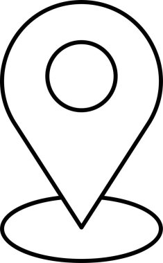 Kolayca değiştirebilen veya düzenleyebilen konum vektörü simgesi