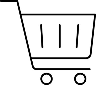 Kolayca değiştirebilen veya düzenleyebilen Cart Vektör simgesi