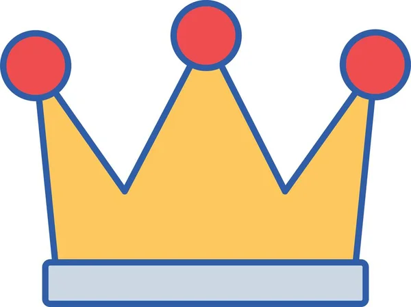 Kral Crown Vektör Simgesi Kolayca Değiştirilebilir Veya Düzenlenebilir — Stok Vektör