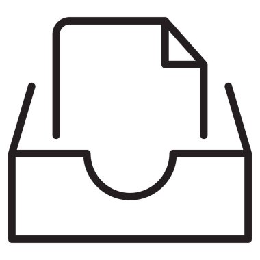 dosya çekmecesi izole edilmiş vektör simgesi kolayca düzenlenebilir ya da düzenlenebilir