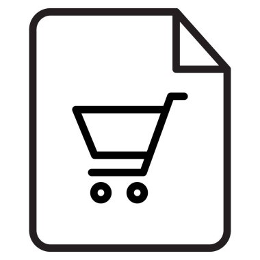 Belge arabası izole edilmiş vektör simgesi kolayca düzenlenebilir ya da değiştirilebilir