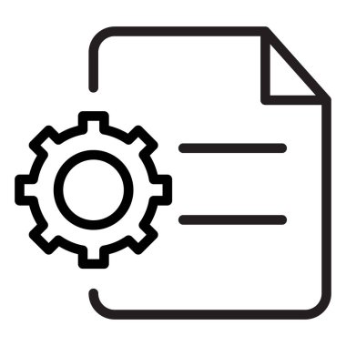 Kolayca düzenleyebilen ya da düzenleyebilen dosya ayarları izole edilmiş Vektör simgesi