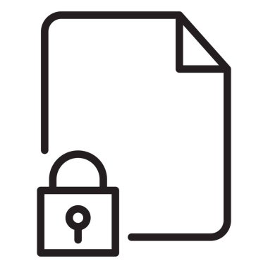 Korunan dosya izole edilmiş vektör simgesi kolayca değiştirilebilir ya da düzenlenebilir