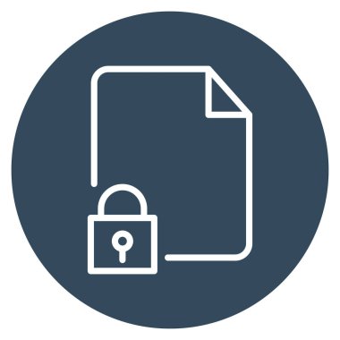 Korunan dosya izole edilmiş vektör simgesi kolayca değiştirilebilir ya da düzenlenebilir