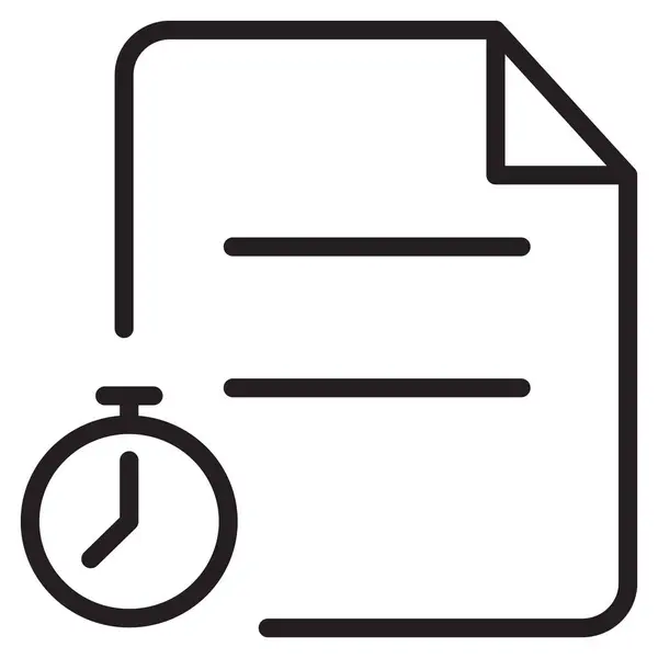 Ikona Stopwatch Dokumentu Izolované Vektory Které Mohou Snadno Upravit Nebo — Stockový vektor