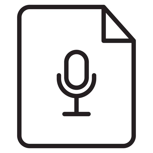 Audio File Isolated Vector Pictogram Dat Gemakkelijk Kan Wijzigen Bewerken — Stockvector