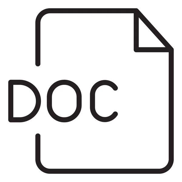 Doc File Isolated Icona Vettoriale Che Può Facilmente Modificare Modificare — Vettoriale Stock