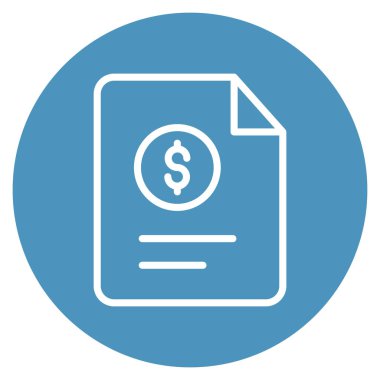 Bütçe dosyası izole edilmiş Vektör simgesi kolayca düzenleyebilir ya da değiştirebilir