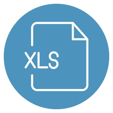 Xls dosyası izole edilmiş Vektör simgesi kolayca düzenleyebilir ya da değiştirebilir