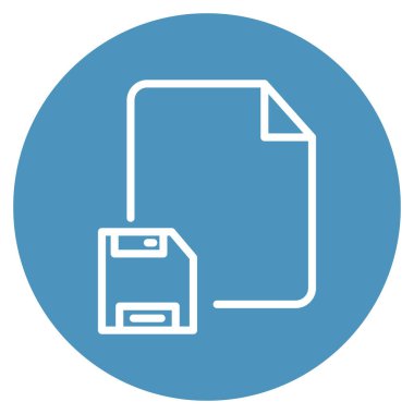 Disket Dosyası İzole Vektör simgesi Kolayca düzenlenebilir ya da düzenlenebilir