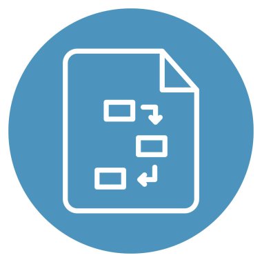 Kolayca değiştirilebilen ya da düzenlenebilen proje planı izole edilmiş Vektör simgesi                                                                                                                                          