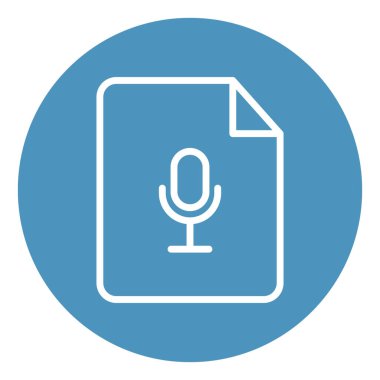 Kolayca düzenleyebilen ve düzenleyebilen Ses Dosyası İzole Vektör simgesi