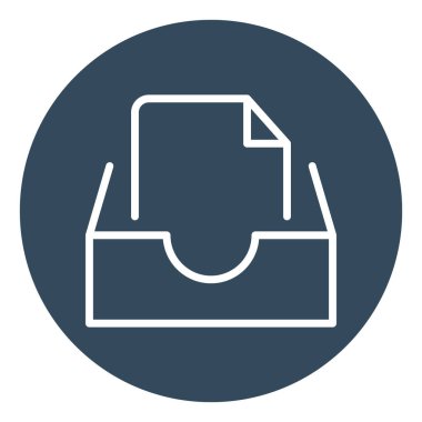 dosya çekmecesi izole edilmiş vektör simgesi kolayca düzenlenebilir ya da düzenlenebilir