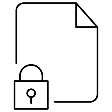 Korunan dosya izole edilmiş vektör simgesi kolayca değiştirilebilir ya da düzenlenebilir