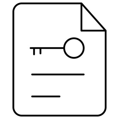 Anahtar dosyası izole edilmiş Vektör simgesi kolayca düzenleyebilir ya da değiştirebilir