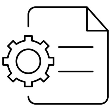 Kolayca düzenleyebilen ya da düzenleyebilen dosya ayarları izole edilmiş Vektör simgesi