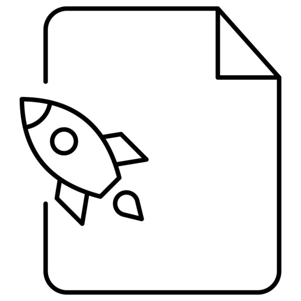 Rocket File Isolated Vector Icon Which Can Easily Modify Edit — Stock Vector