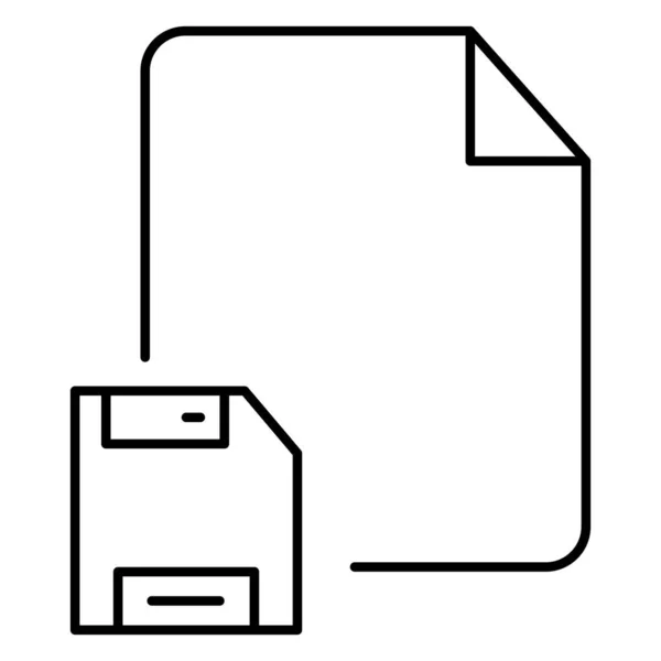 Ikon Vektor Berkas Floppy Terisolasi Yang Dapat Dengan Mudah Memodifikasi - Stok Vektor