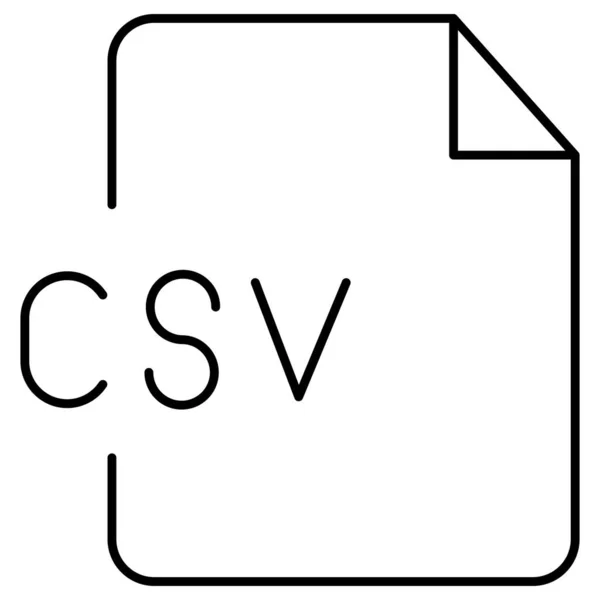 Csv Document Icono Vector Aislado Que Puede Modificar Editar Fácilmente — Archivo Imágenes Vectoriales