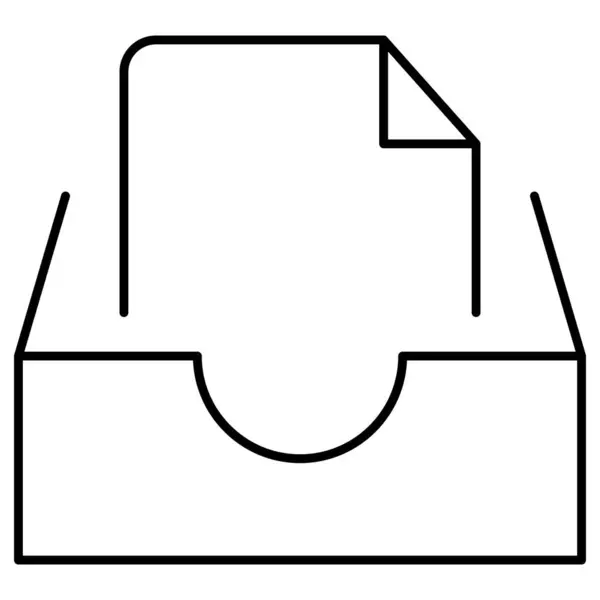 Gaveta Arquivos Ícone Vetor Isolado Que Pode Facilmente Modificar Editar —  Vetores de Stock