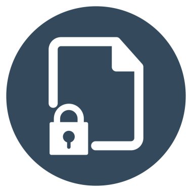 Korunan dosya izole edilmiş vektör simgesi kolayca değiştirilebilir ya da düzenlenebilir