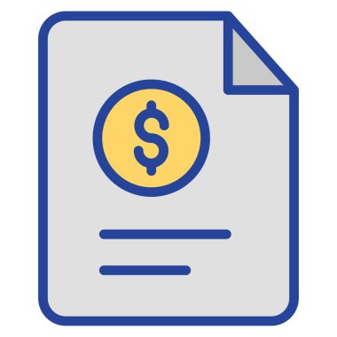 Bütçe dosyası izole edilmiş Vektör simgesi kolayca düzenleyebilir ya da değiştirebilir