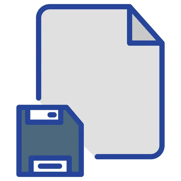 Disco Floppy Isolato File Icona Vettoriale Che Può Facilmente Modificare — Vettoriale Stock