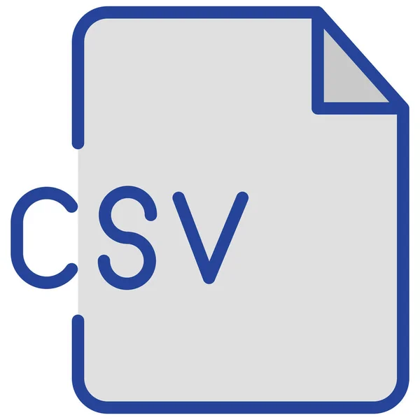 Csv Document Icono Vector Aislado Que Puede Modificar Editar Fácilmente — Archivo Imágenes Vectoriales
