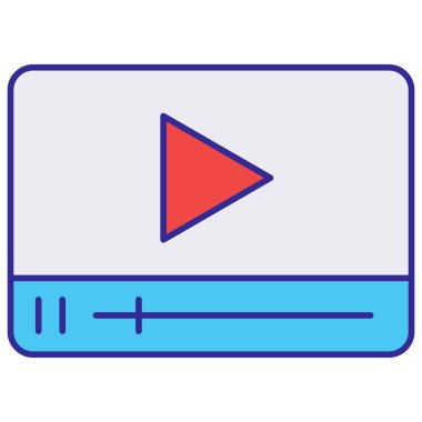 Kolayca düzenleyebilen ya da düzenleyebilen ortam oynatıcı izole edilmiş Vektör simgesi